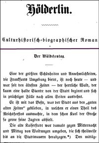Hölderlin Der Wäldchestag Beschreibung 1862 von Heribert Rau